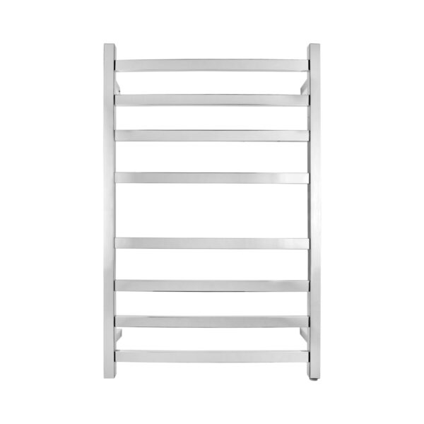 Square Chrome Electric Heated Towel Rack 8 Bars